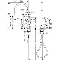 Смеситель Hansgrohe Talis M54 72802800 - Превью изображения №2 — Интернет-магазин Teono.by
