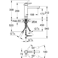 Смеситель Grohe Concetto [31209001] - Превью изображения №2 — Интернет-магазин Teono.by