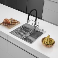 ARFEKA ECO AR мойка 500*500, коландер, дозатор SATIN DECOR VOLCANIC ROCK