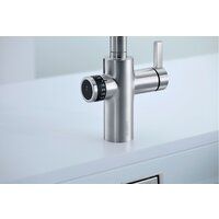 Смеситель Blanco Evol-S Volume с дозатором воды (рычаг справа, хром) - Превью изображения №6 — Интернет-магазин Teono.by
