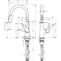 Смеситель Hansgrohe Talis S 72813800 (нержавеющая сталь) - Превью изображения №2 — Интернет-магазин Teono.by