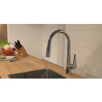Смеситель Hansgrohe Talis S 72813800 (нержавеющая сталь) - Превью изображения №3 — Интернет-магазин Teono.by