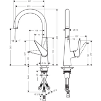 Смеситель Hansgrohe Talis S 72812000 - Превью изображения №2 — Интернет-магазин Teono.by