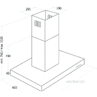 Akpo Feniks Slim Glass Eco 90 WK-4 (черное стекло/нержавеющая сталь) Image #2