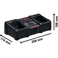 Зарядное устройство Bosch EXAL18V2-320 1600A02YG5 (18В + кейс) - Превью изображения №2 — Интернет-магазин Teono.by