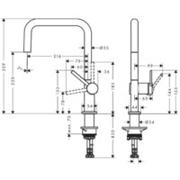 Смеситель Hansgrohe Talis M54 72806000 - Превью изображения №3 — Интернет-магазин Teono.by