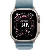 Apple Watch Ultra 3 LTE 49 мм (титановый корпус, природный/голубой, текстильный ремешок размера L) Image #2
