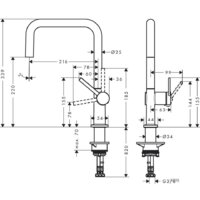Смеситель Hansgrohe Talis M54 72844000 - Превью изображения №2 — Интернет-магазин Teono.by