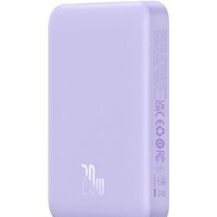 Внешний аккумулятор Baseus Magnetic Mini Air Wireless Fast Charge Power Bank 20W 10000mAh (сиреневый) - Превью изображения №3 — Интернет-магазин Teono.by