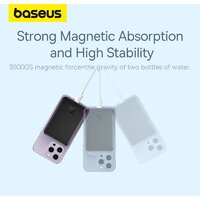 Внешний аккумулятор Baseus Magnetic Mini Air Wireless Fast Charge Power Bank 20W 10000mAh (сиреневый) - Превью изображения №11 — Интернет-магазин Teono.by