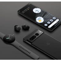 Google Pixel Watch (глянцевый серебристый/угольный, спортивный силиконовый ремешок) Image #2